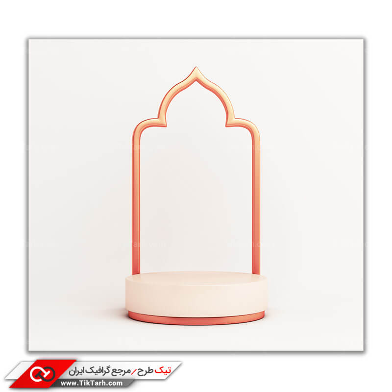 تصویر با کیفیت محراب با حاشیه طلایی