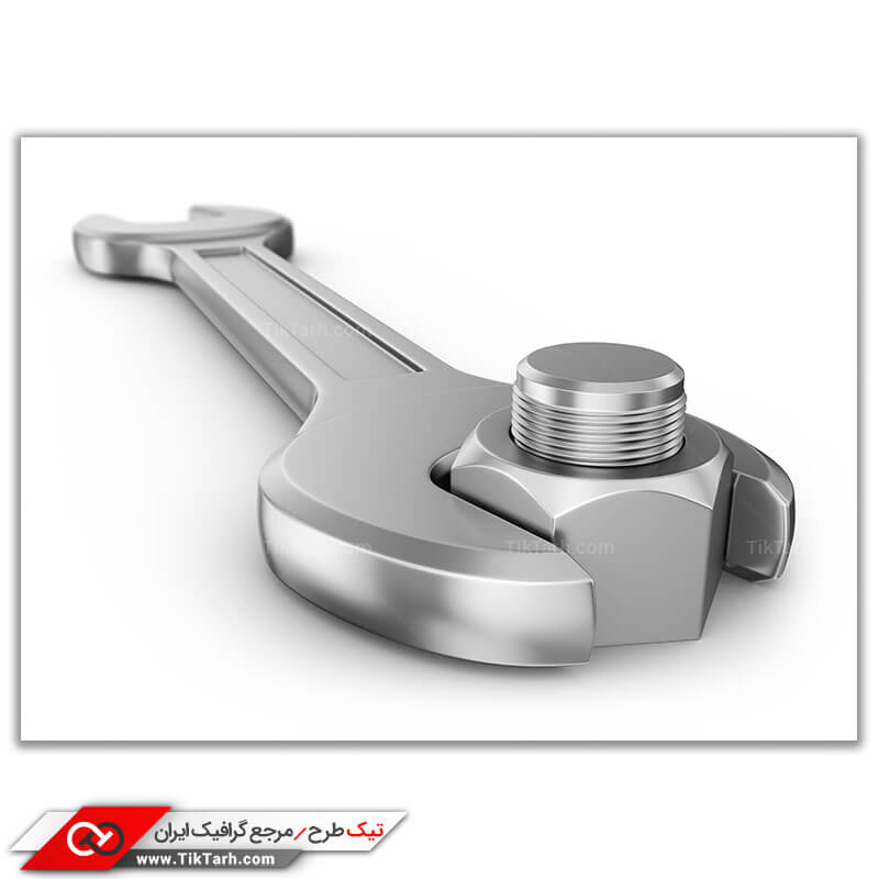عکس سه بعدی آچار پیچ و مهره