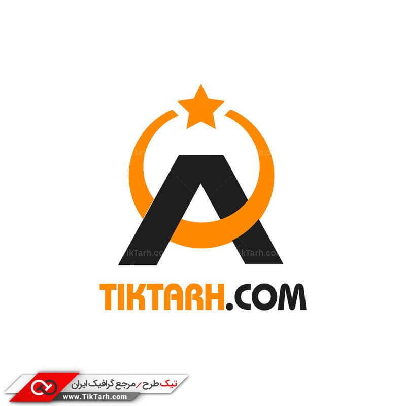 طرح لایه باز با کیفیت لوگو حرف A