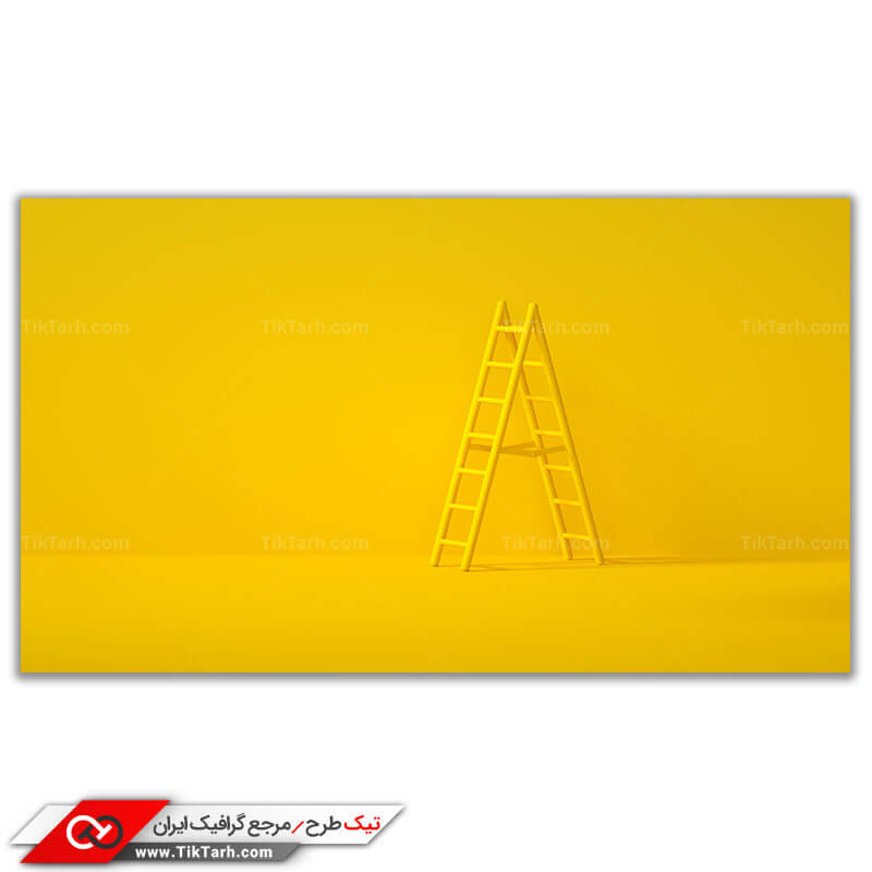 تصویر باکیفیت نردبان زرد