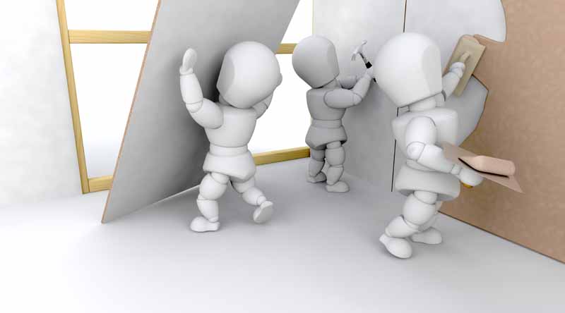 عکس سه بعدی آدمک های کارگر