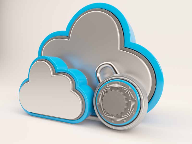 عکس با کیفیت سه بعدی فضای ابری و قفل