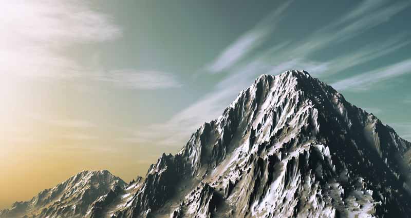 تصویر باکیفیت کوه سه بعدی برفی