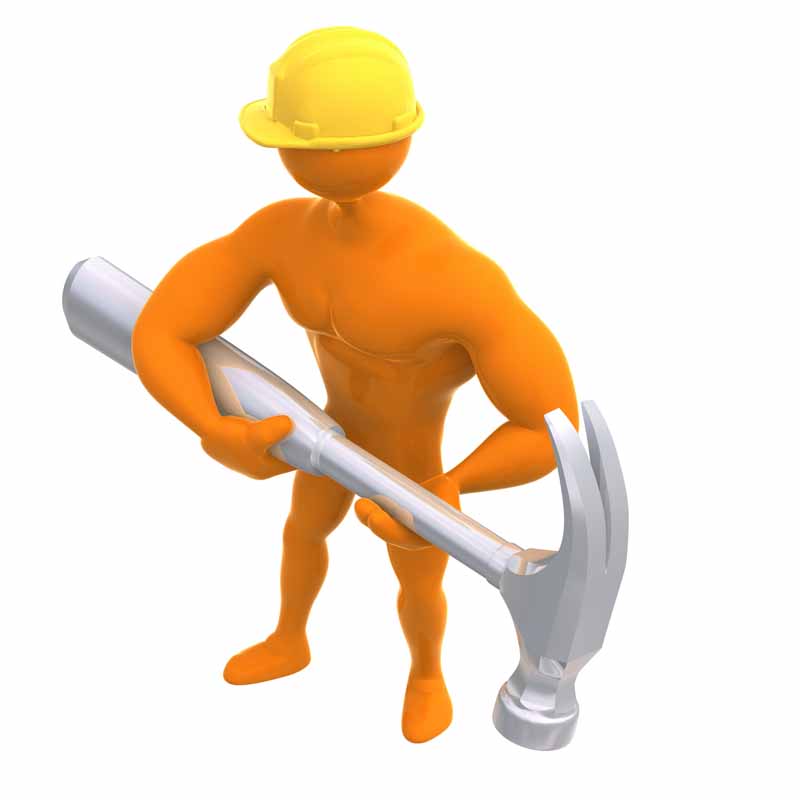 عکس باکیفیت آدمک چکش به دست
