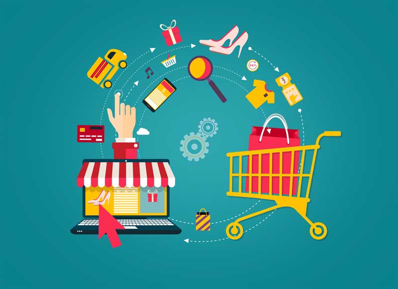 دانلود عکس کارتونی سبد خرید و فروشگاه اینترنتی