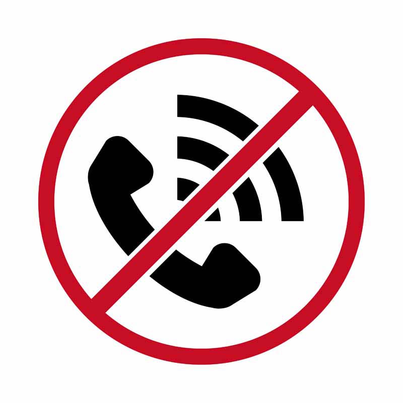 طرح کلیپ آرت تابلوی حرف زدن با گوشی ممنوع