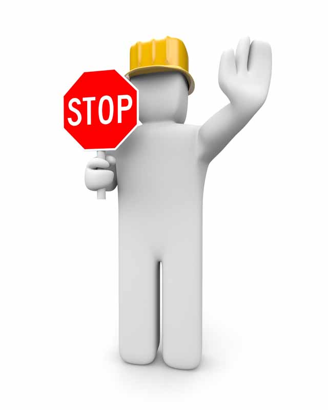دانلود عکس آدمک با تابلو توقف