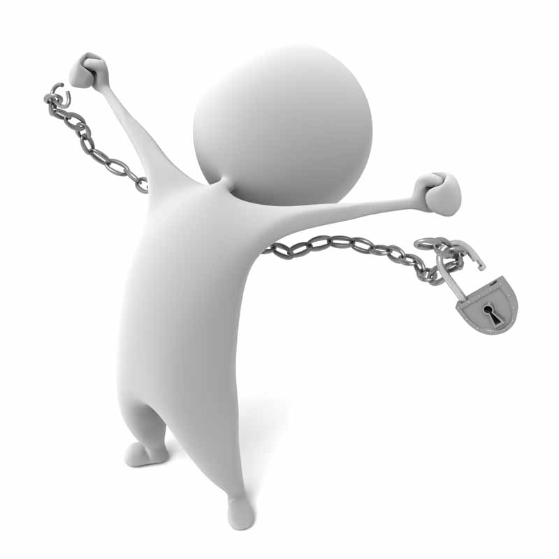 عکس آدمک آزاد شده از زنجیر