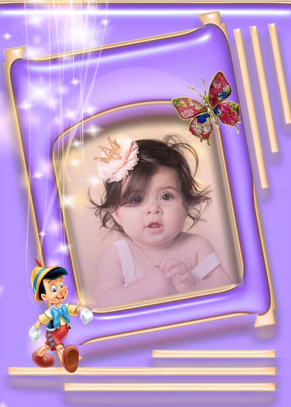 قاب عکس لایه باز کودکانه پینوکیو