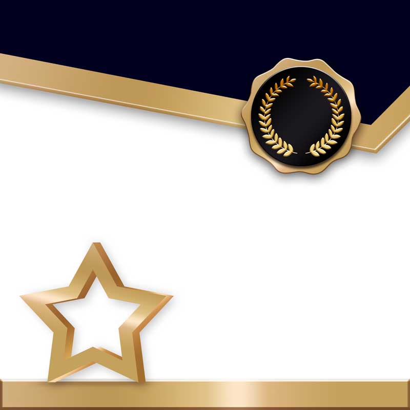 طرح پس زمینه لوح تقدیر سفید با ستاره