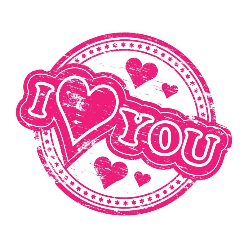 طرح کلیپ آرت مهر i love you
