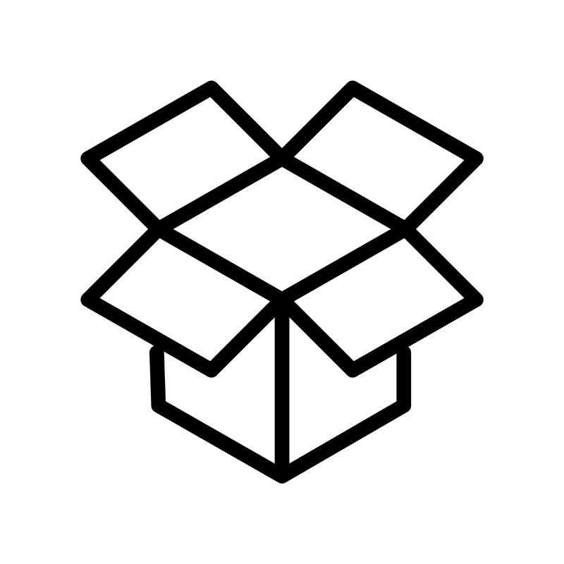 طرح آیکون مشکی دراپ باکس
