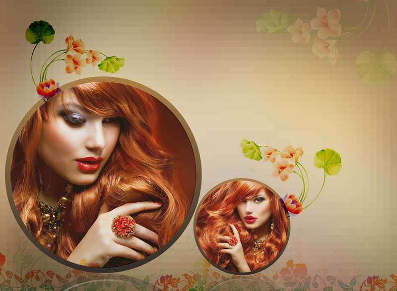 دانلود فون لایه باز عکس با گلهای نارنجی