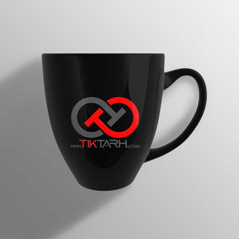 طرح لایه باز موکاپ لیوان استوانه ای