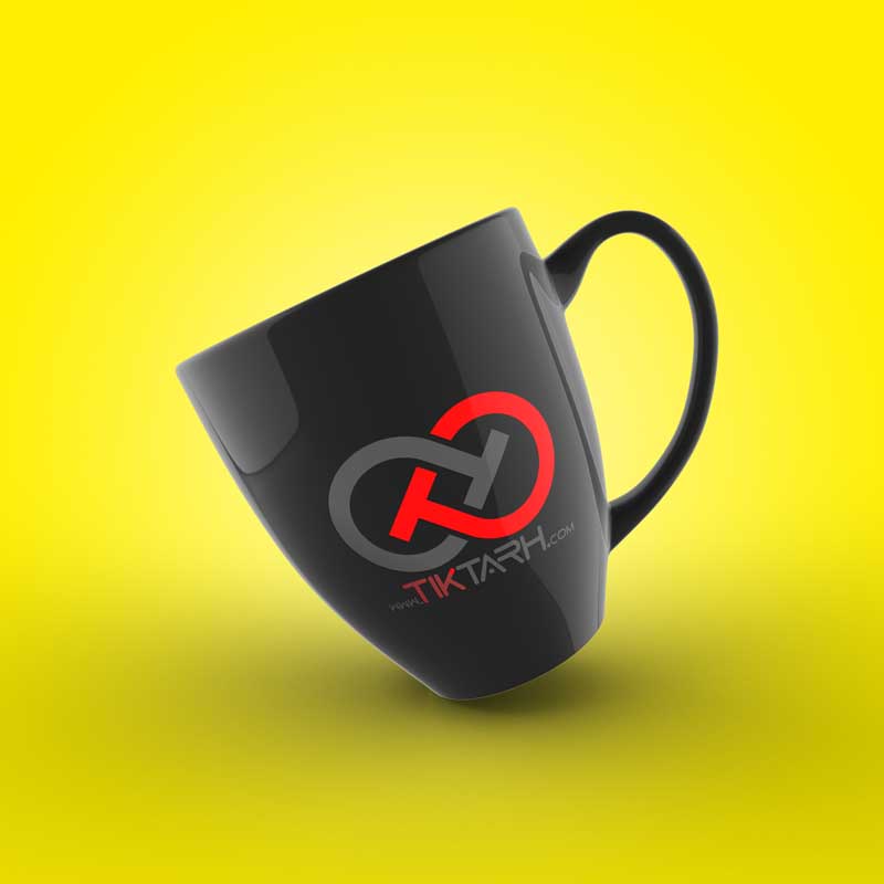 موکاپ لایه باز لیوان دسته دار