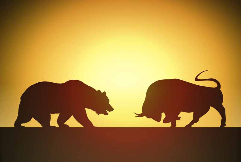دانلود عکس جنگ خرس و گاو در بازار جهانی