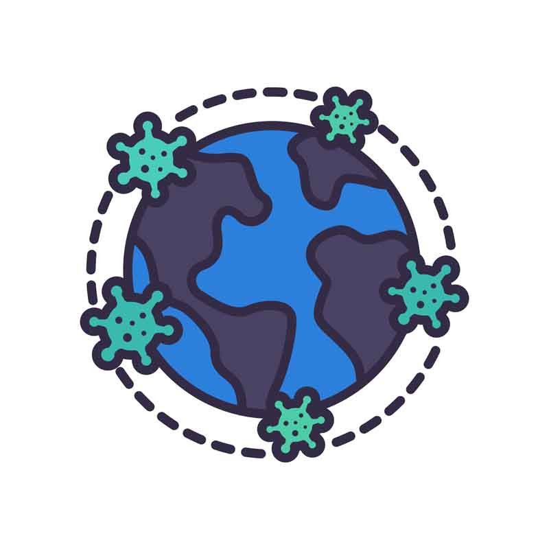 طرح کلیپ آرت ویروس کرونا و دنیا