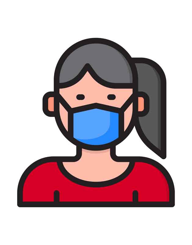 طرح کلیپ آرت زن ماسک زده