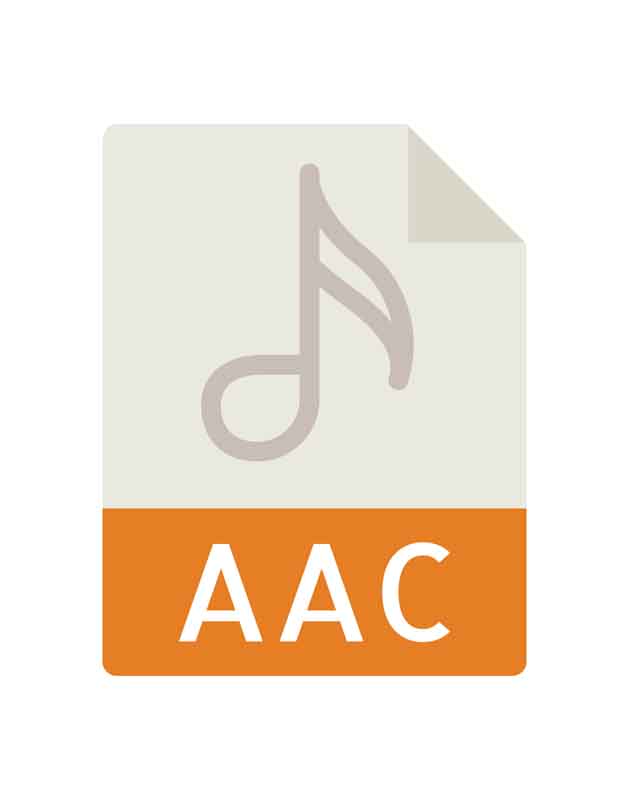 طرح آیکون فرمت صوتی AAC