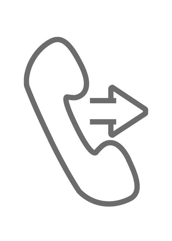 طرح آیکون تماس خروجی سفید