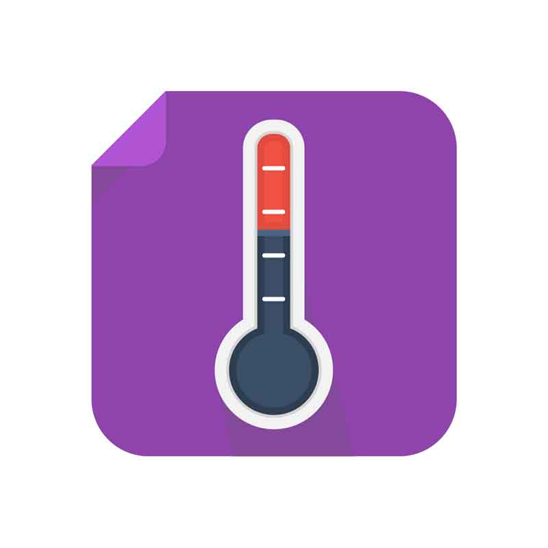 دانلود طرح آیکون مربع دماسنج