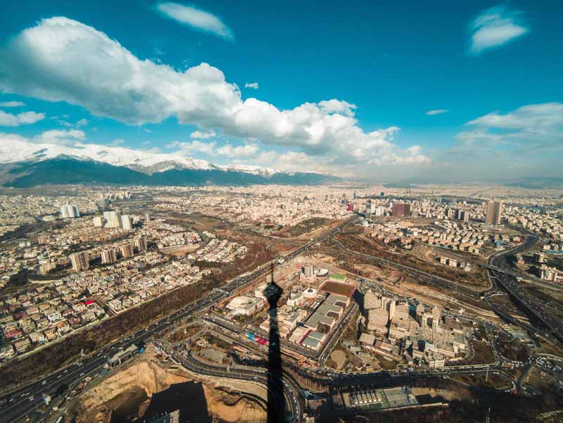 عکس نمای شهر تهران از برج میلاد