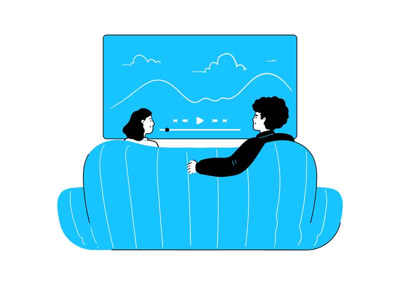 دانلود وکتور مفهومی نگاه کردن به فیلم