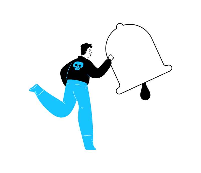 دانلود وکتور مفهومی زنگوله را به صدا در آوردن