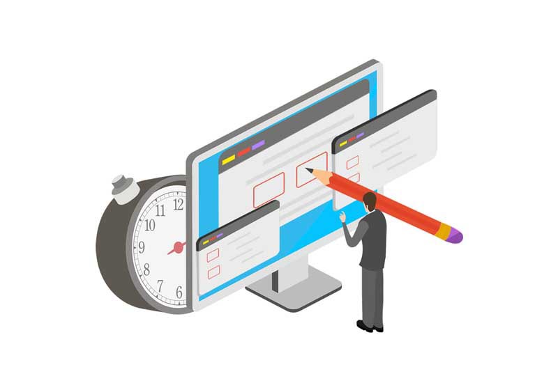دانلود وکتور مفهومی آزمون آنلاین