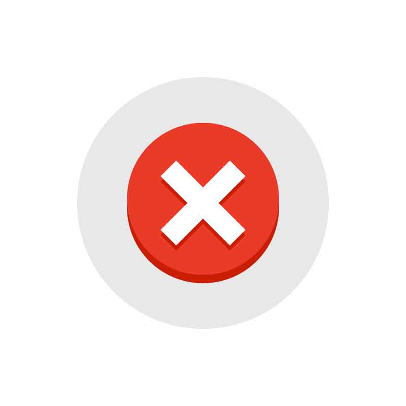 طرح آیکون ضربدر قرمز