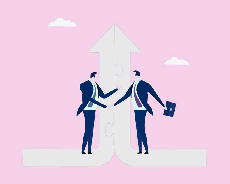 دانلود وکتور مفهومی شراکت و پیشرفت
