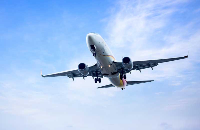 تصویر هواپیمای مسافری از پایین