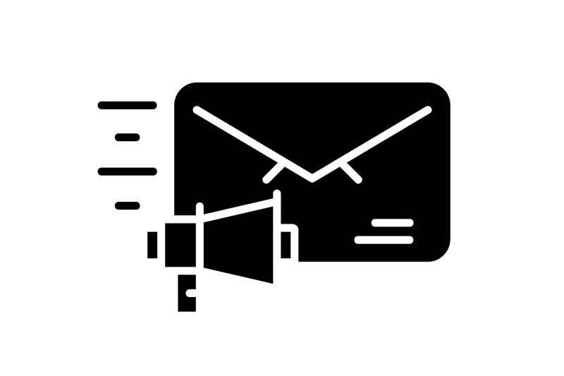 طرح آیکون اطلاع رسانی پیامکی