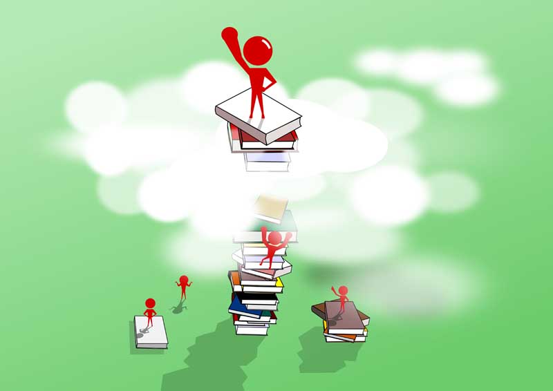 دانلود تصویر آدمک و مطالعه کتاب