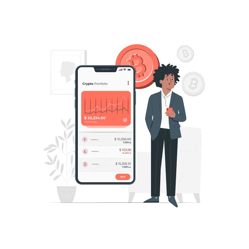 دانلود وکتور مفهومی خرید و فروش ارز دیجیتال