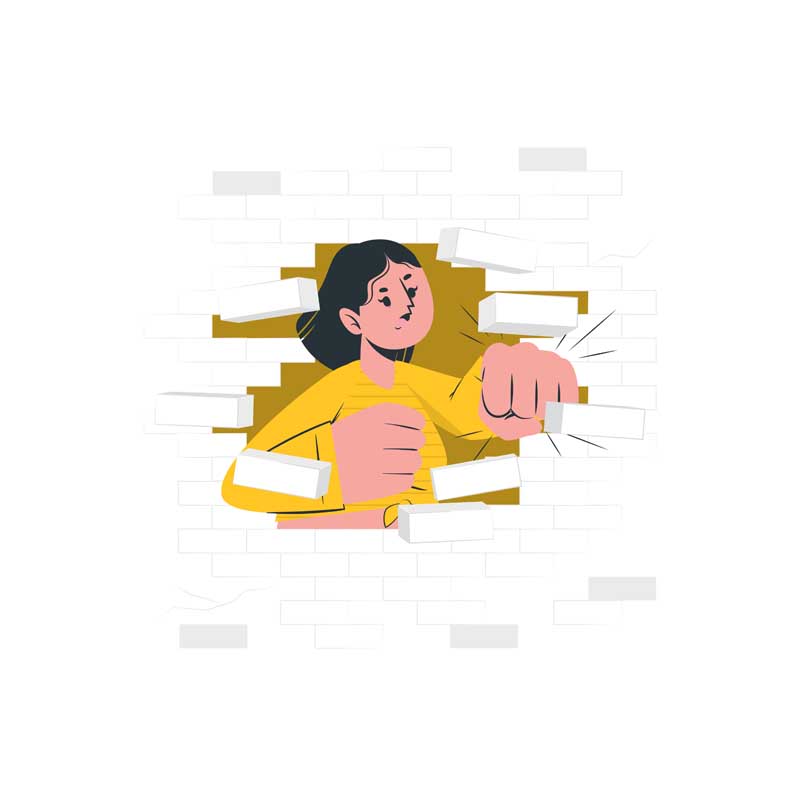 دانلود وکتور مفهومی شکستن دیوار