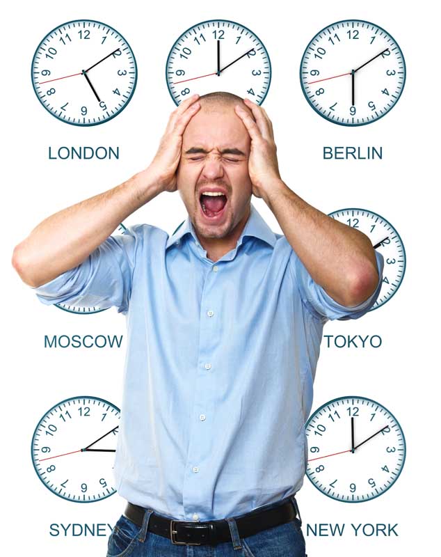 عکس عصبانیت و ساعت های جهانی