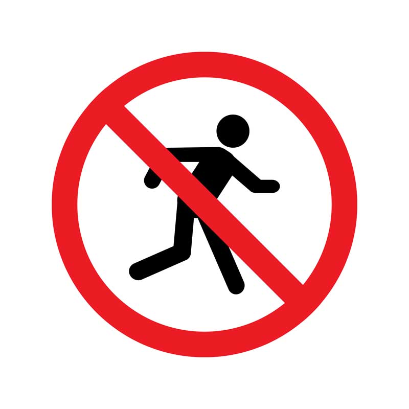 طرح آیکون دویدن ممنوع