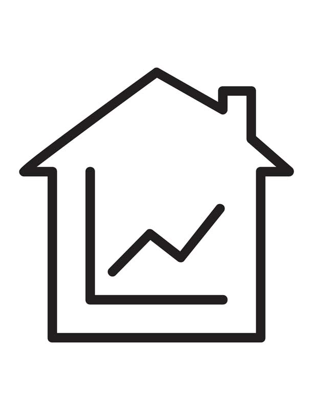 طرح آیکون نمودار قیمت مسکن