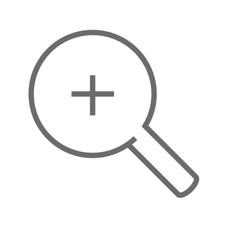 طرح آیکون زوم کردن طوسی
