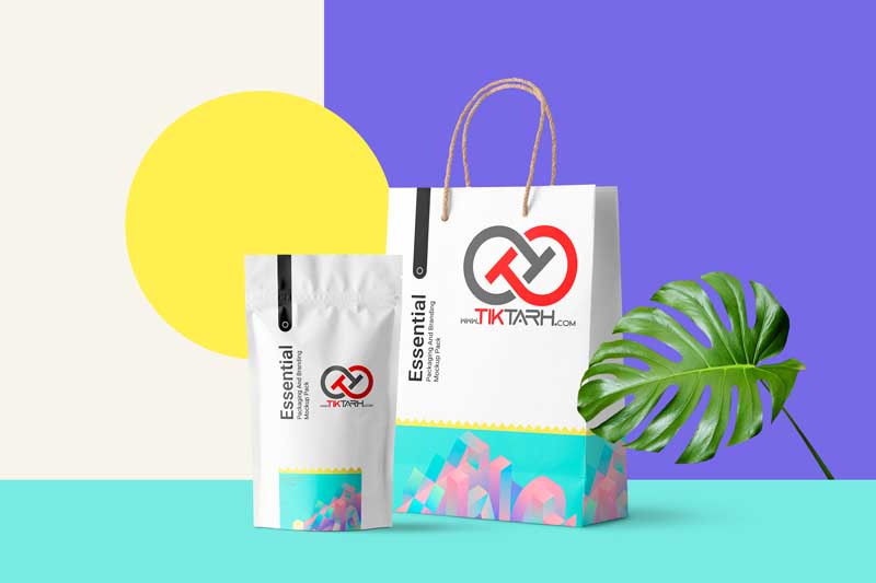 طرح موکاپ کیسه خرید و نایلون زیپ