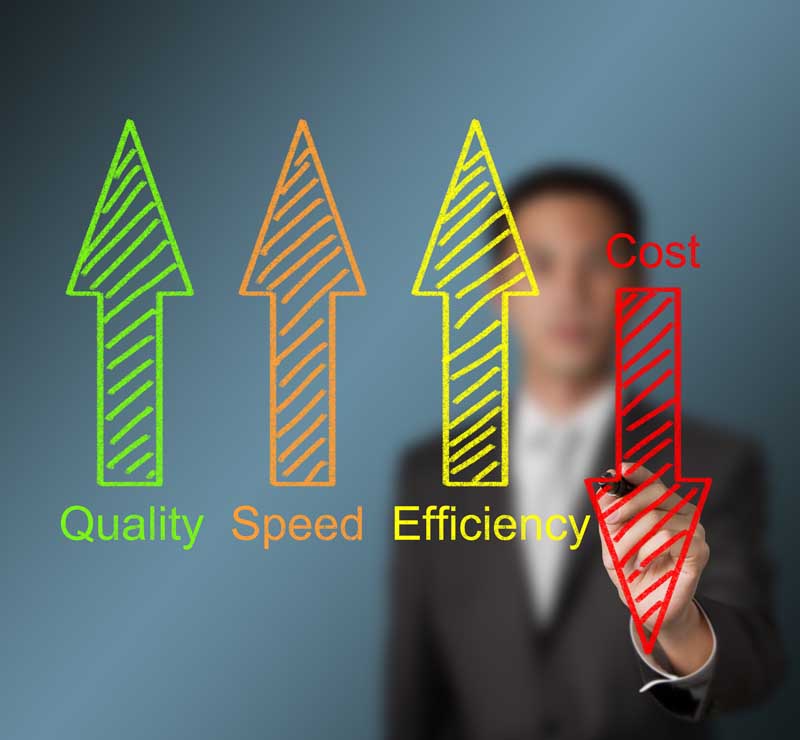 تصویر با کیفیت نمودار با فلش هزینه کم