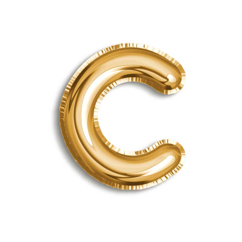 طرح کلیپ آرت بادکنک حرف C