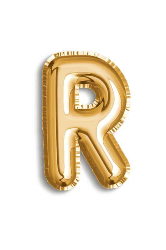 طرح کلیپ آرت بادکنک حرف R