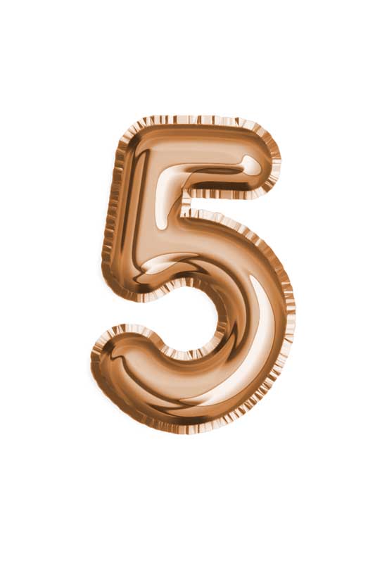طرح کلیپ آرت بادکنک عدد 5