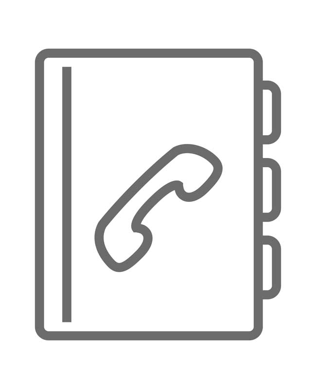 طرح با کیفیت آیکون دفترچه تلفن
