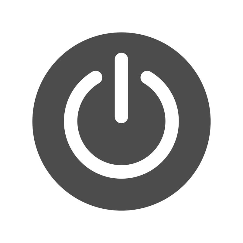 طرح با کیفیت آیکون پاور خاکستری