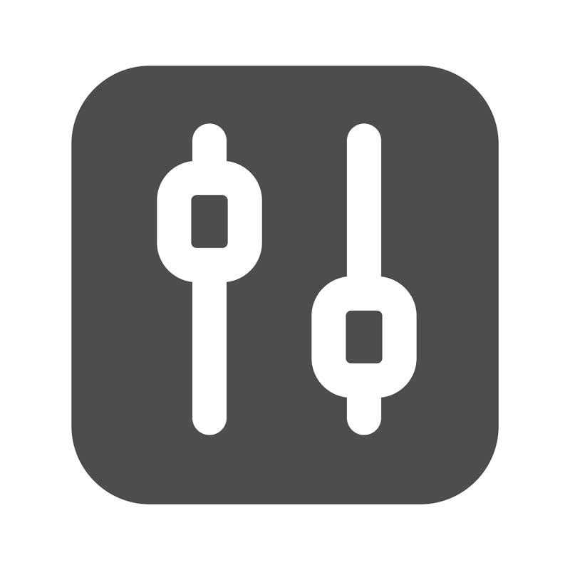 طرح با کیفیت آیکون تنظیمات ولوم