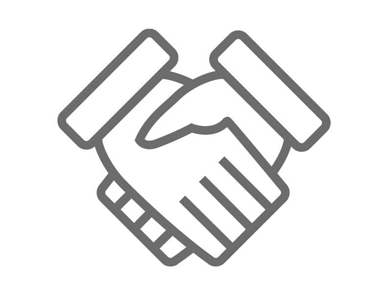 طرح با کیفیت آیکون دست دادن