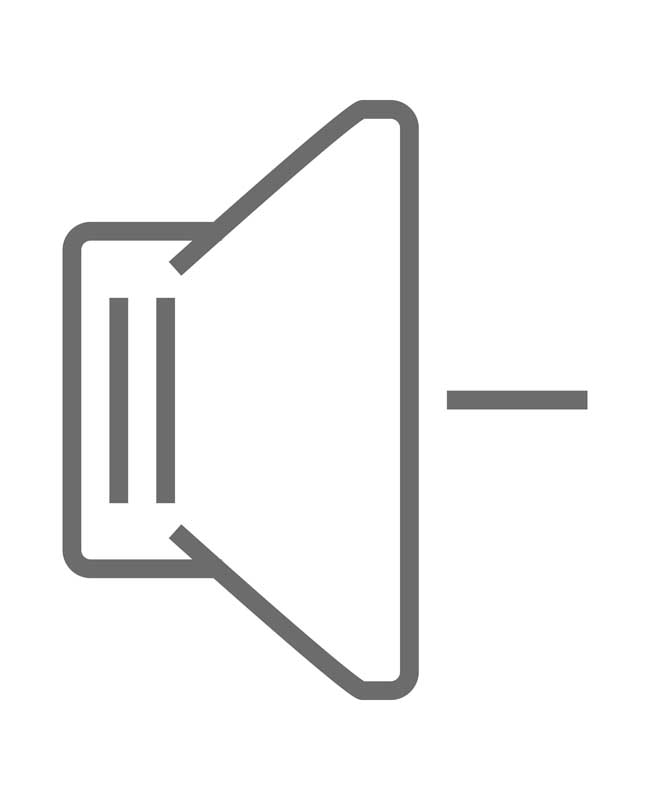 طرح با کیفیت آیکون کم کردن صدا